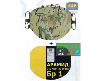 Пятиточечник тактический "Краб" с баллистическим пакетом из арамида (кевлар) Бр 1. Цвет: мультикам.