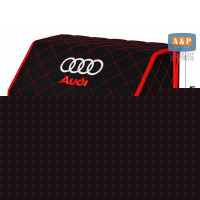 Органайзер-саквояж "Союз" в багажник Audi (Ауди), размер M. Цвет: черный с красной прострочкой Ромб.