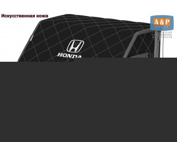 Органайзер-саквояж "Союз Премиум" в багажник Honda (Хонда), размер M. Цвет: черный с серой прострочкой Ромб.