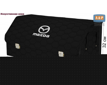 Органайзер-саквояж "Союз Премиум" в багажник Mazda (Мазда), размер XXL. Цвет: черный с черной прострочкой Соты.
