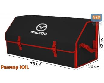 Органайзер-саквояж "Союз" в багажник Mazda (Мазда), размер XXL. Цвет: черный с красной окантовкой.