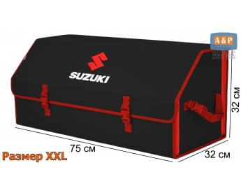 Органайзер-саквояж "Союз" в багажник Suzuki (Сузуки), размер XXL. Цвет: черный с красной окантовкой.