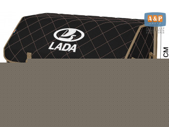 Органайзер-саквояж "Союз" в багажник LADA (ЛАДА), размер XL Plus. Цвет: черный с бежевой прострочкой Ромб.