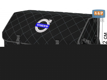Органайзер-саквояж "Союз" в багажник Volvo (Вольво), размер XL Plus. Цвет: черный с серой прострочкой Ромб.